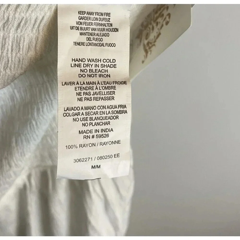 Becca by Rebecca M Virtue Ponza Smocked Dress One Shoulder Midi White Swim Cover